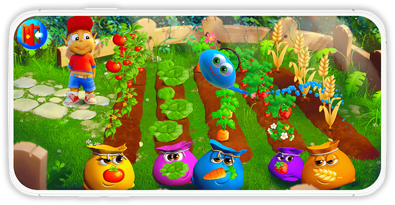 Adibou by Wiloki learning game vegetable garden